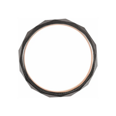 18K Rose Gold PVD Tungsten Faceted Band