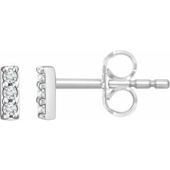 Diamond Bar Earrings