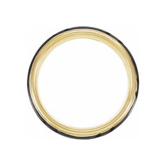 18K Yellow Gold & Black PVD Tungsten Grooved Band