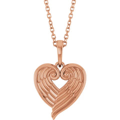 Angel Wing Heart 16-18" Necklace