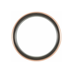 18K Rose Gold PVD & Black PVD Tungsten Flat Grooved Satin Band