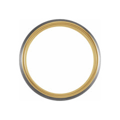 18K Yellow Gold PVD Tungsten Round Satin Band