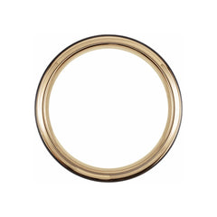 18K Yellow Gold & Black PVD Tungsten Beveled Stepped Edge Band