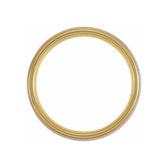 18K Yellow Gold PVD Tungsten Round Stepped Edge Band