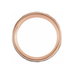 18K Rose Gold PVD Tungsten Flat Hammered Band