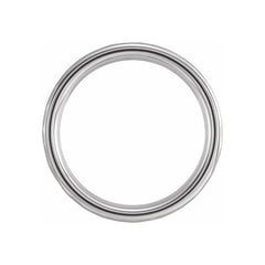 18K Rose Gold PVD Tungsten Flat Hammered Band