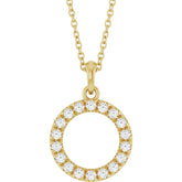 Natural Diamond Circle 16-18" Necklace