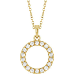 Natural Diamond Circle 16-18" Necklace