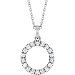 Natural Diamond Circle 16-18" Necklace