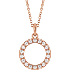 Natural Diamond Circle 16-18" Necklace
