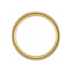 18K Yellow Gold PVD Tungsten Flat Grooved Hammered Band Size 10