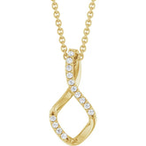 Natural Diamond Freeform 16-18" Necklace