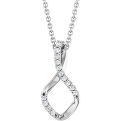 Natural Diamond Freeform 16-18" Necklace