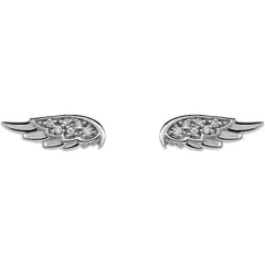 Accented Angel Wing Earrings