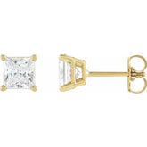 Square 4-Prong Stud Earrings