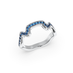 Table Mountain Pavé Londone Blue Topaz Ring