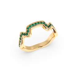 Table Mountain Pavé Tsavorite Ring