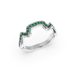 Table Mountain Pavé Tsavorite Ring