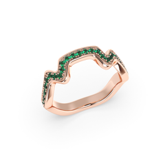 Table Mountain Pavé Tsavorite Ring