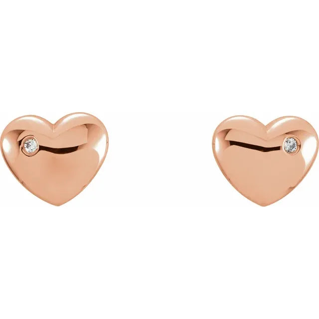 Puffed Heart Earrings