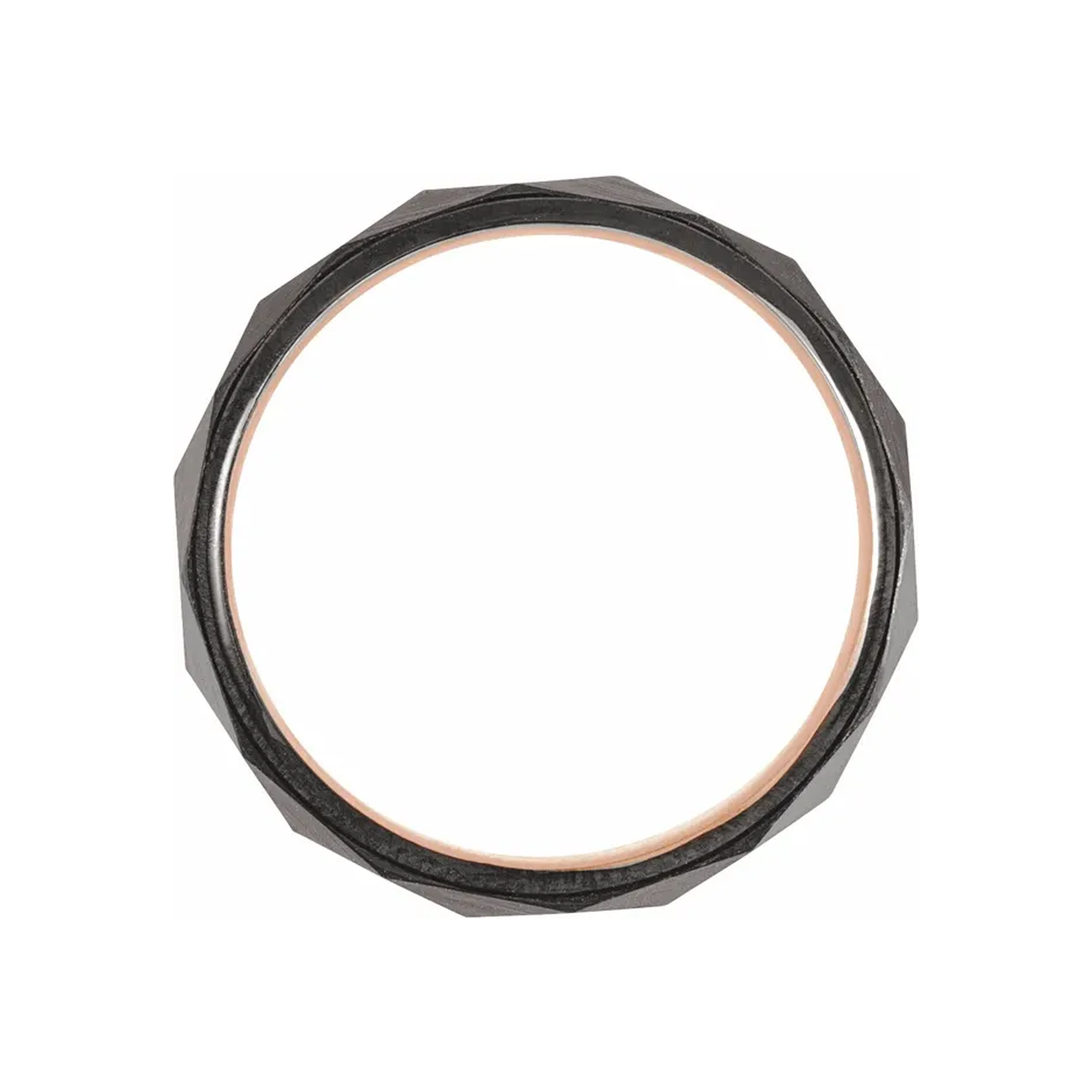 18K Rose Gold PVD Tungsten Faceted Band
