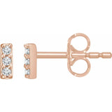 Diamond Bar Earrings