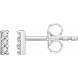 Diamond Bar Earrings