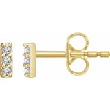 Diamond Bar Earrings