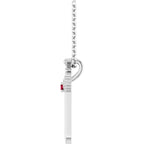 Natural Ruby Dagger 18" Necklace