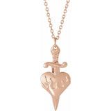 Heart & Dagger 16-18" Neckalce