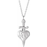 Heart & Dagger 16-18" Neckalce