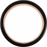 Black & 18K Rose Gold PVD Tungsten Band