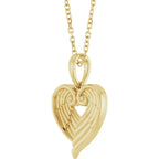 Angel Wing Heart 16-18" Necklace