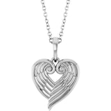 Angel Wing Heart 16-18" Necklace