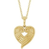 Angel Wing Heart 16-18" Necklace