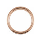18K Rose Gold PVD Tungsten Round Band