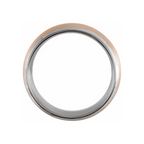 18K Rose Gold PVD Tungsten Beveled Satin Band