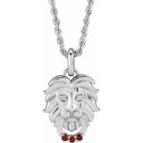 Natural Diamond Lion 20" Necklace