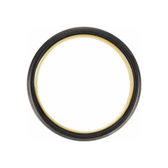 18K Yellow Gold PVD & Black PVD Tungsten Grooved Beveled Band