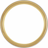 18K Yellow Gold PVD Tungsten Half Round Stepped Edge Band