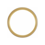 18K Yellow Gold PVD Tungsten Round Stepped Edge Band