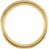 18K Yellow Gold PVD Tungsten Beveled Band with Walnut Wood Inlay