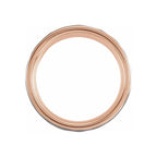 18K Rose Gold PVD Tungsten Flat Hammered Band
