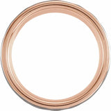 18K Rose Gold PVD Tungsten Flat Hammered Band