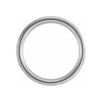 18K Rose Gold PVD Tungsten Flat Hammered Band