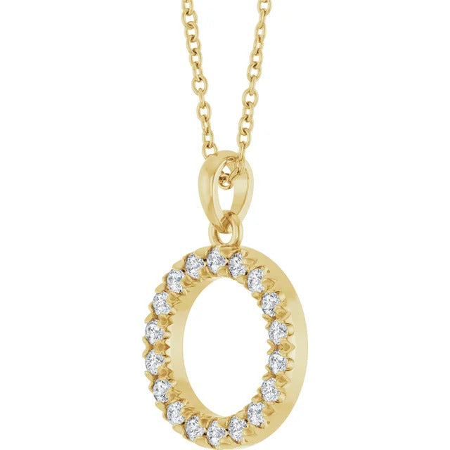 Natural Diamond Circle 16-18" Necklace