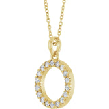 Natural Diamond Circle 16-18" Necklace