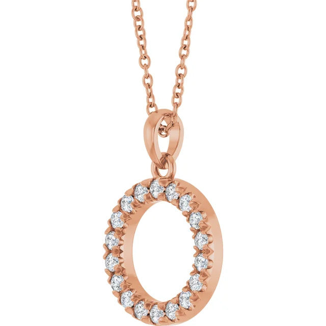 Natural Diamond Circle 16-18" Necklace