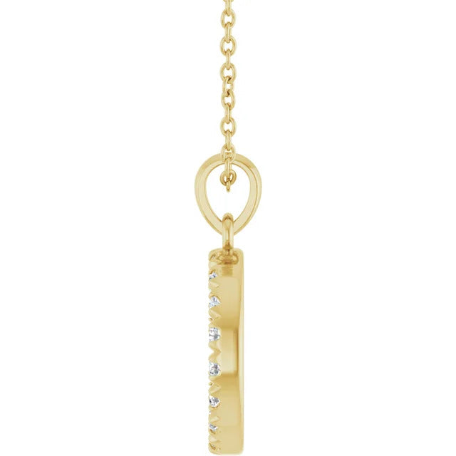 Natural Diamond Circle 16-18" Necklace
