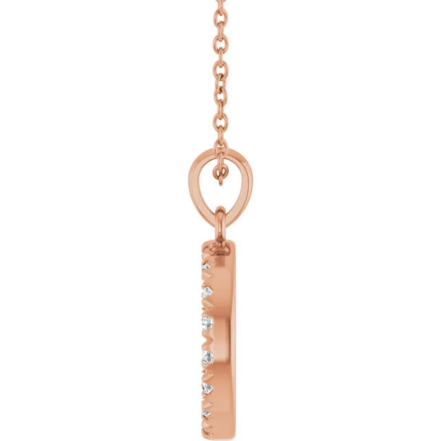 Natural Diamond Circle 16-18" Necklace